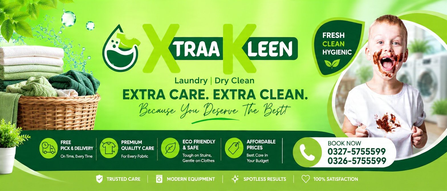 XtraaKleen Laundry Service Islamabad & Rawalpindi – Free Pickup & Delivery